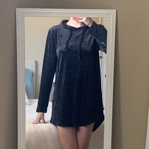 Velvet Sweatshirt Dress